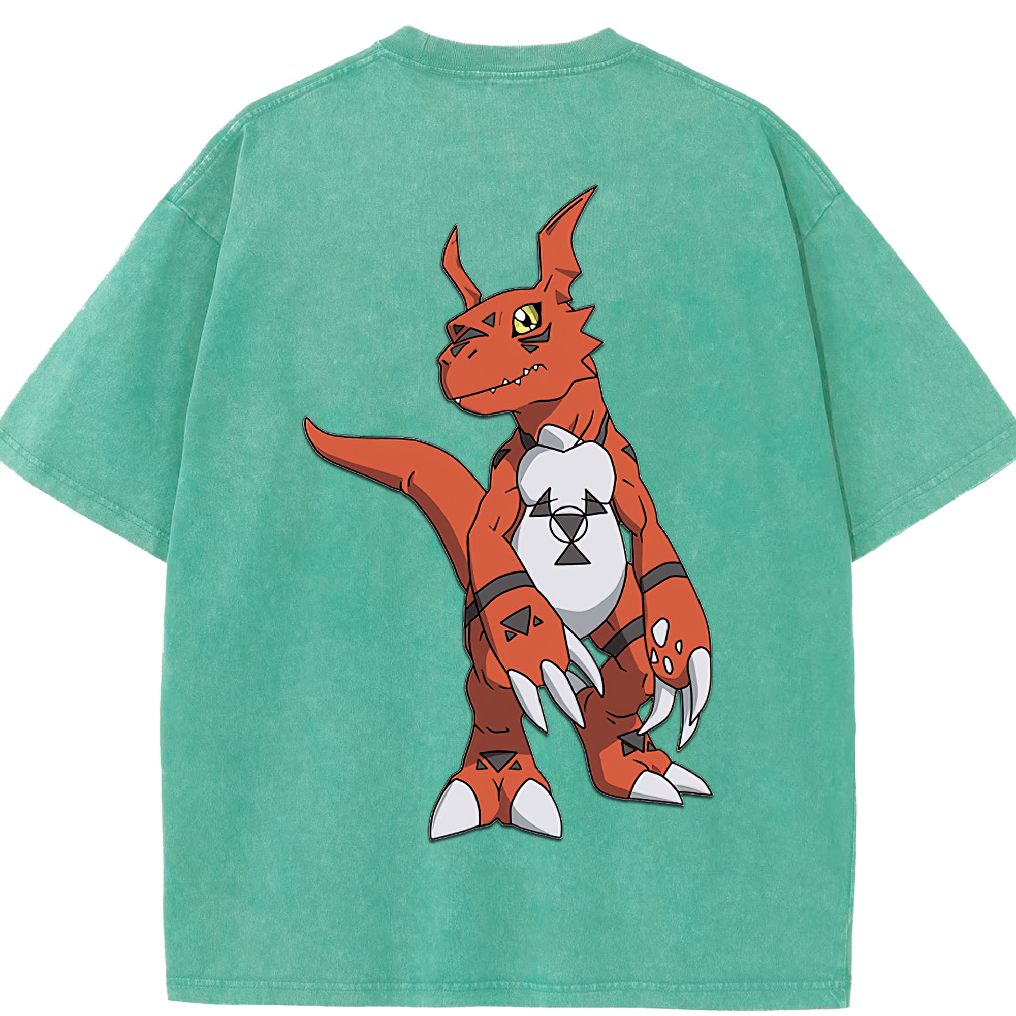 （画像用） Digimon デジタルモンスター/デジモン 綿100% ヴィンテージ風 半袖Tシャツ（背面プリント）